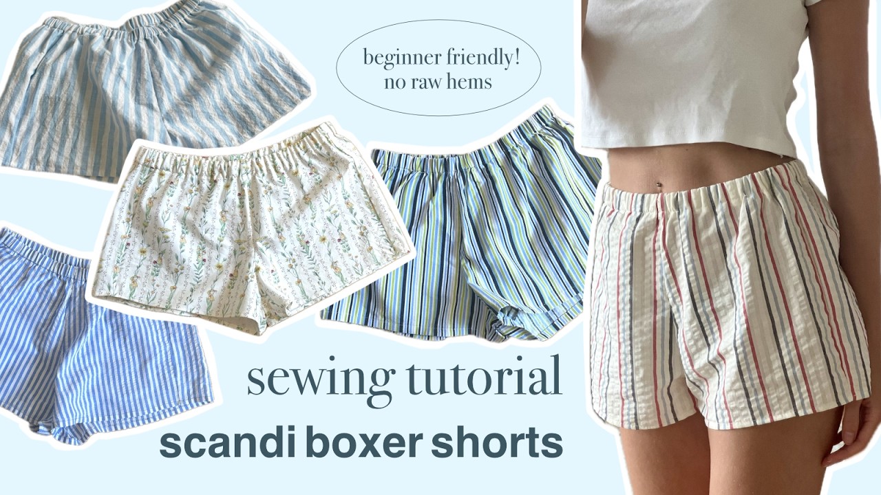 Scandi Shorts Sewing Tutorial ~ beginner friendly, no raw hems ~