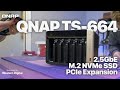 TS-664 Toasty Bros Review: QNAP's 2.5GbE NAS with M.2 NVMe Cache Slots filled with WD Red NAS SSDs