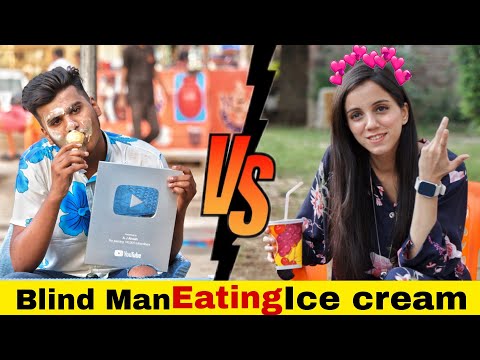 Blind Man Eating Ice Cream And Flirting With Girls Prank|D.J Danyal Pranks