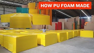 How Foam Made In a Factory? Continuous Foam Plant! PU Foam,HR Foam,Memory Foam & Latex कैसे बनता है?