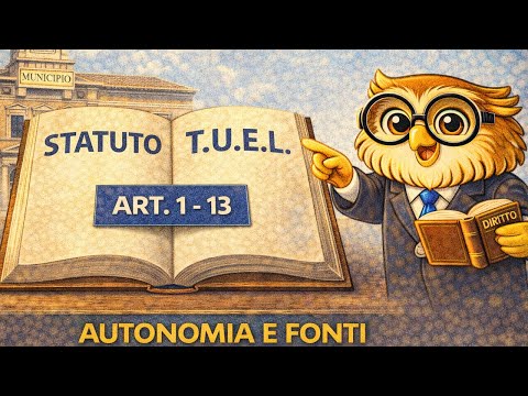 Cominciare a studiare il TUEL: I Soggetti e le Fonti (Articoli 1-13)