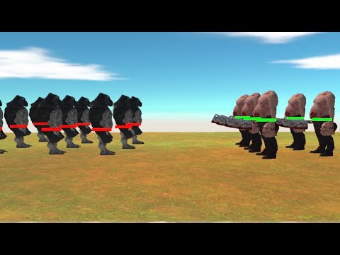 RACE BATTLE COMPETITION - 5 Headless Hulks Insfernals VS 11 King Khung Mutant Primates - ARBS