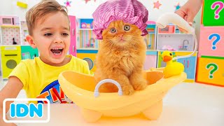 Download lagu Vlad dan Niki bermain dengan hewan peliharaan | Koleksi video untuk anak-anak mp3