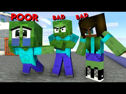 Monster School: Sad Baby Zombie Life - Sad Story - Minecraft Animations