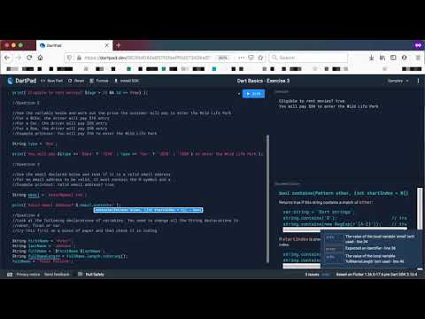 Dart Basics - Exercise 3