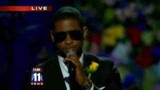 Michael Jackson Funeral - Usher singing &#39;Gone To Soon&#39;