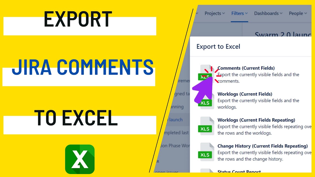 Export Jira Cloud comments to Excel