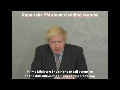 Rupa Huq MP asks Boris Johnson about cladding scandal