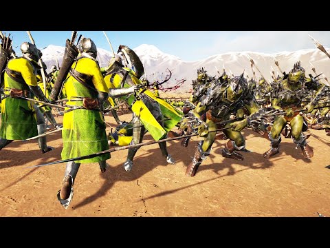 30000 ORC VS 15000 HUMAN - EPIC FANTASY BATTLE SIMULATOR - UEBS