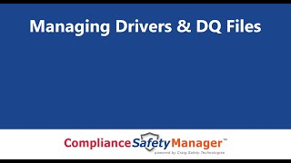 A video showing how Compliance Safety Manager works.