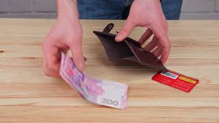 Портмоне вертикально мужское кожаное с монетницей SHVIGEL 16218 коричневый