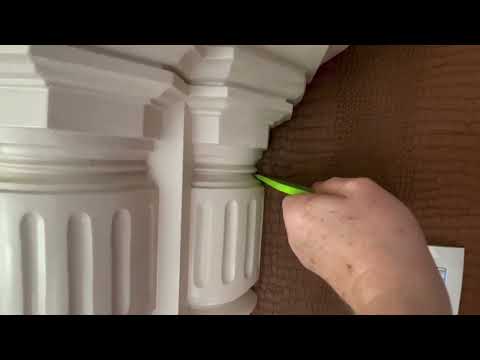 How to Cut Wallpaper Around Intricate Wood Trim & Marble Pillars - Spencer Colgan