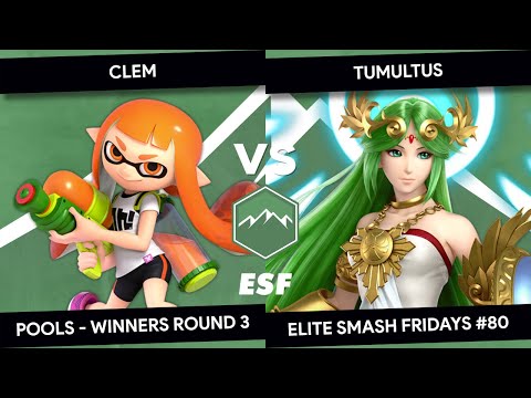 Elite Smash Friday #80 - Clem (Inkling) vs Tumultus (Palutena) - Pools - Winners Round 3