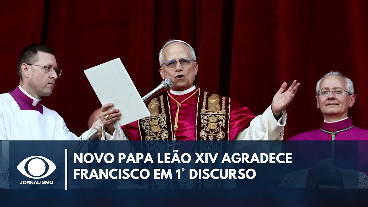 Novo papa Leão XIV agradece Francisco em 1° discurso; veja a íntegra