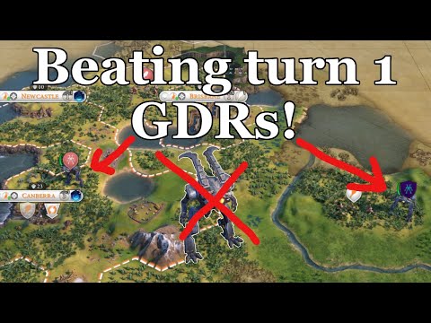Easy mode: Beating turn 1 giant death robots in civ 6. We lose... a lot!