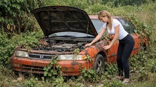Download lagu Timelapse : The girl spent 15 days repairing and restoring an old, abandoned Honda motorcycle mp3