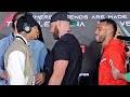 Shakur Stevenson & Edwin De Los Santos SEPARATED after verbal exchange in INTENSE face off!