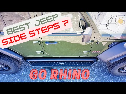 Go Rhino Dominator Xtreme D1 - Side Steps - Jeep Wrangler Rubicon Xtreme Recon - V6 - Sarge Green