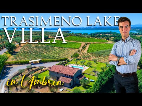 FARMHOUSE with POOL and VINEYARDS For Sale on LAKE TRASIMENO, Umbria