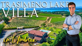 FARMHOUSE with POOL and VINEYARDS For Sale on LAKE TRASIMENO, Umbria