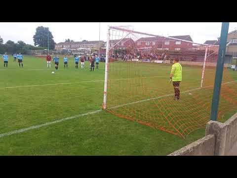 Aston Lodge FC Goal Keeper saves crucial penalty in cup match