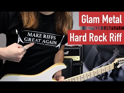 E-Gitarren Riffs lernen - Glam Metal Hard Rock Riff | Guitar Master Plan