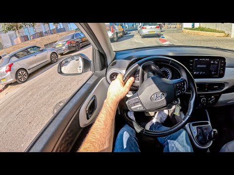 Hyundai i10 In Tel Awiw 🇮🇱 [1.0 MPI 67HP] |0-100| POV Test Drive #1600 Joe Black