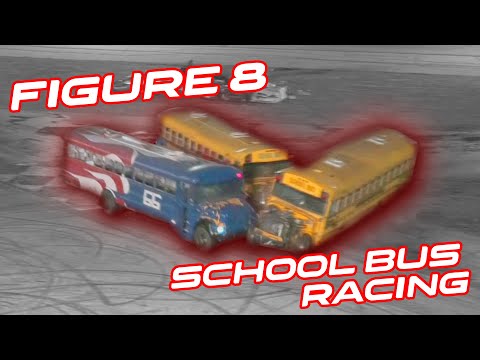 Figure 8 School Bus Racing - Rockford Speedway - Night of Thrills 2021