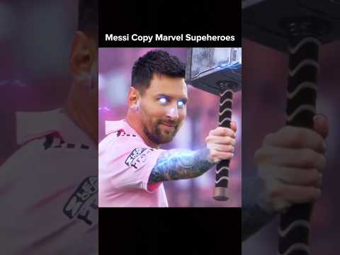 Messi Copy Marvel Superheroes Moves ☠️ #shorts