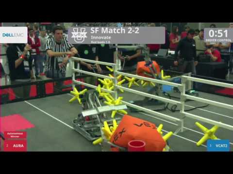 SF 2-2 AURA vs VCAT - 2017 Vex Worlds (Innovate)