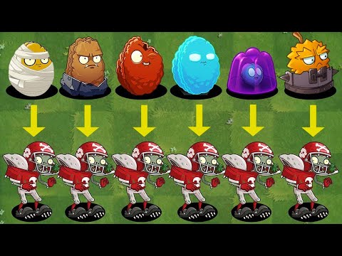 PvZ 2 Battlez - 1000 All Plant VS 5 Football All-Star Zombie - Who Will Win?