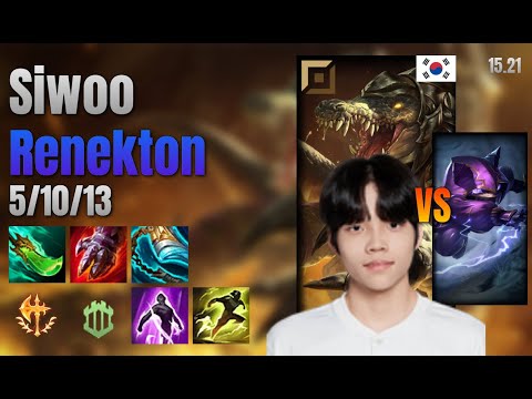 Siwoo Top Renekton vs Kennen lol KR solo rank Full Game 15.21 | 시우 레넥톤 vs 케넨