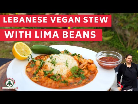How to make Lebanese vegan stew with fasolia (lima beans)