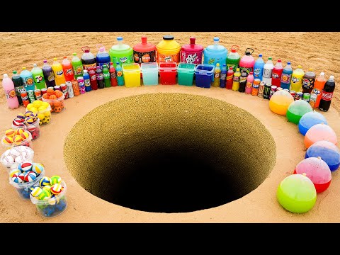 Experiment: Big Toothpaste Eruption from Balloons of Fanta, Sodas, Balls, Coca Cola vs Mentos