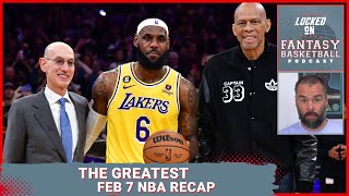 LeBron James Breaks The NBA Scoring Record | NBA Fantasy Basketball Recap February 7th