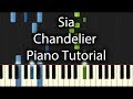 Sia - Chandelier Tutorial (How To Play On Piano ...