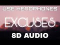 Excuses [8D AUDIO] AP Dhillon | Gurinder Gill | Intense | 8D Punjabi Songs 2021