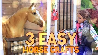 DIY - How to Make: 3 EASY Horse Crafts | Stall Guard | Mesh Hay Net | Track Rack