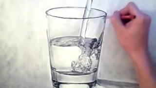 Amazing WATER/GLASS drawing - look for beauty in the mundane - Theportraitart video