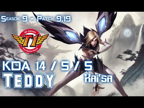 SKT T1 Teddy KAI'SA vs XAYAH ADC - Patch 9.19 KR Ranked
