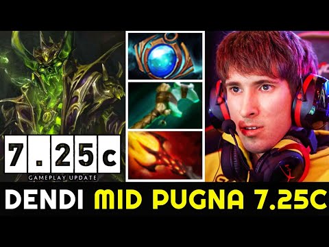 DENDI Mid Pugna - WTF Instant Kill Crazy Dagon 5 Build Super Mid 7.25 Dota 2
