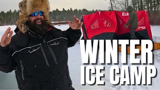 Setting Up Camp on the Ice: Catching a Beaver and a Crappie