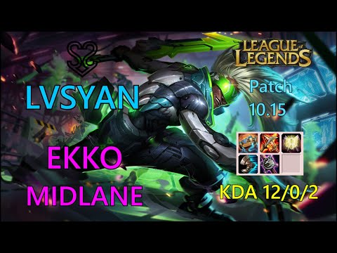LVP-SLO Mid Laner Lvsyan Ekko vs Syndra – EUW 453LP GrandMaster Patch 10.15