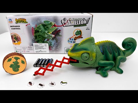 Unboxing Dinosaur Spray Tricycle,Electric RC Chameleon,Multi-Functional Dog,Satisfactory unboxing