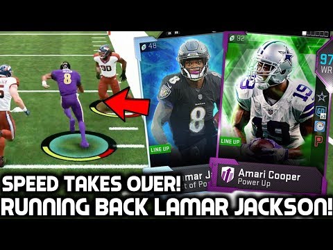 LAMAR JACKSON PLAYS RUNNING BACK! 97 AMARI COOPER! Madden 19 Ultimate Team