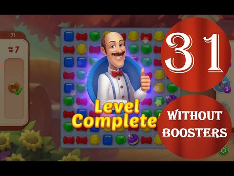 Homescapes Level 31 - [16 moves] [2022] [HD] solution of Level 31 Homescapes[No Boosters]