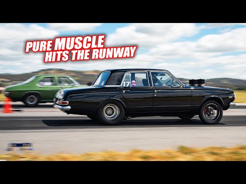 The V8 Muscle Cars of Runway Thrash 2023 - Cootamundra Airport