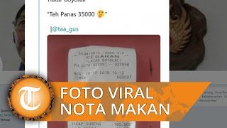 Foto Viral Tagihan Rp587 Ribu setelah Seorang Pria Makan di Tempat Wisata Boyolali