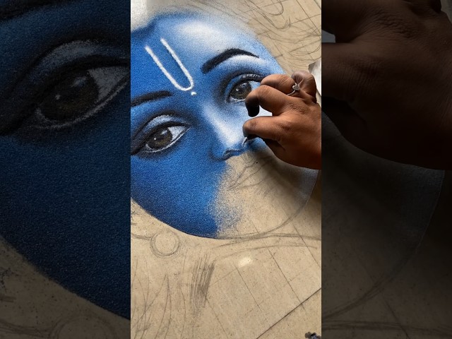 Krishna ji Rangoli ️‍| Portrait