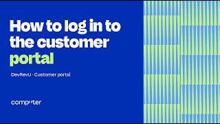 How to log in to the customer portal